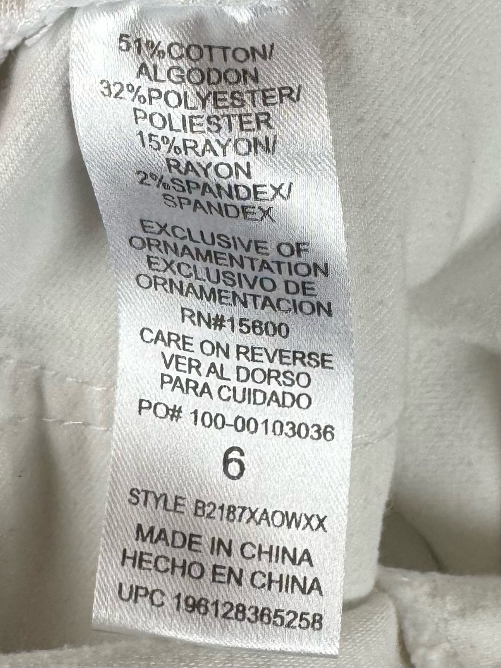 Democracy “Ab”Technology White Cropped Slim Straight Leg Jeans 6 Raw Hem Ankle - Picture 4 of 6
